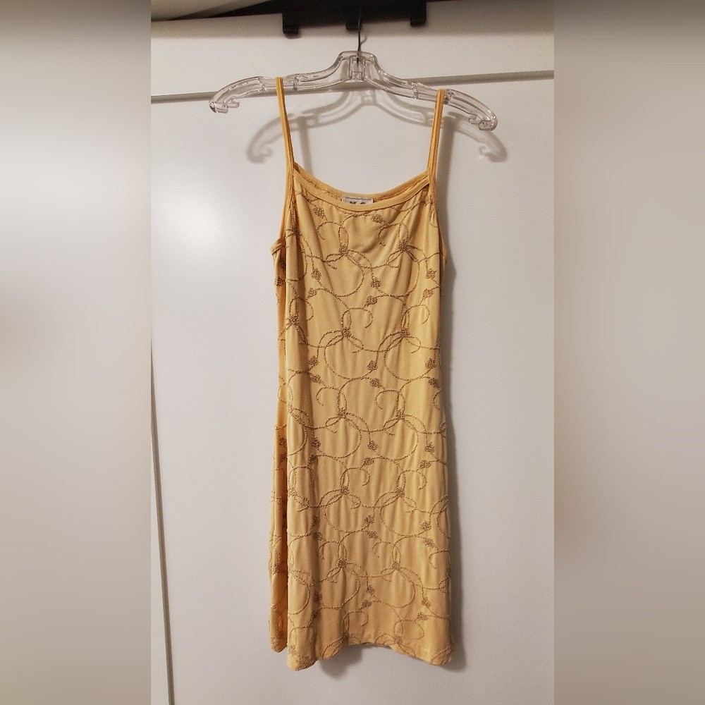 Elegant Yellow Slip Dress